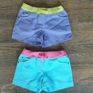 2 pairs girls mini boden shorts size 8 years